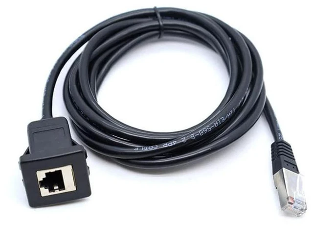 Alt view image 3 of 7 - xiwai UTP STP Dustproof Waterproof Latch Locking CAT6 RJ45 Male to Female LAN Ethernet Network Extension Cable Car Panel Mount Design