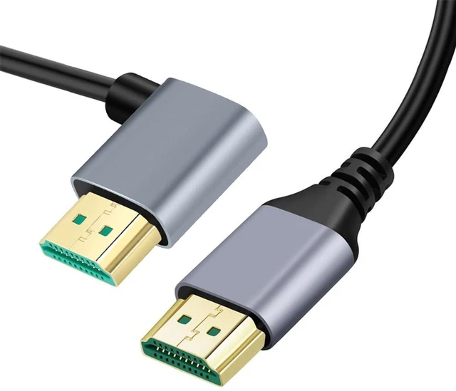 Main image of xiwai 8K HDMI 2.1 Ultra Thin HDTV Cable 1m 4K Hyper Super Flexible Slim Cord Left Angled 90 Degree Type-A Male to Male for Computer HDTV Projector Home Theatre