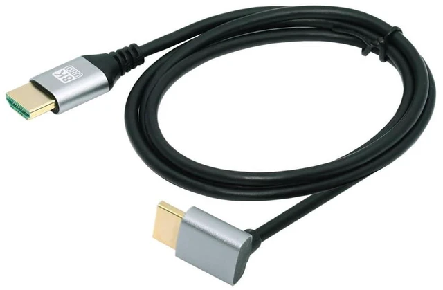 Alt view image 2 of 7 - xiwai 8K HDMI 2.1 Ultra Thin HDTV Cable 0.5m 4K Hyper Super Flexible Slim Cord Down Angled 90 Degree Type-A Male to Male for Computer HDTV Projector Home Theatre