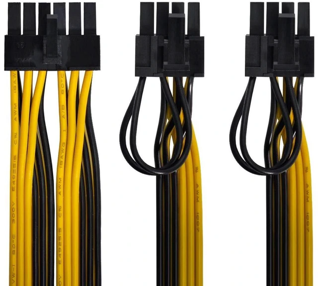 Main image of xiwai Modular Power Supply ATX 12Pin to Dual 8Pin & 6Pin Splitter Cable for GPU Graphics Card 3080 3090 AX850 AX750 AX650