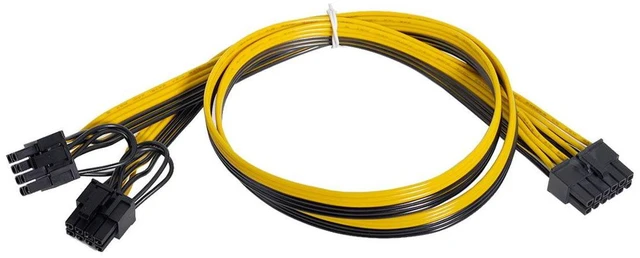 Alt view image 2 of 6 - xiwai Modular Power Supply ATX 12Pin to Dual 8Pin & 6Pin Splitter Cable for GPU Graphics Card 3080 3090 AX850 AX750 AX650