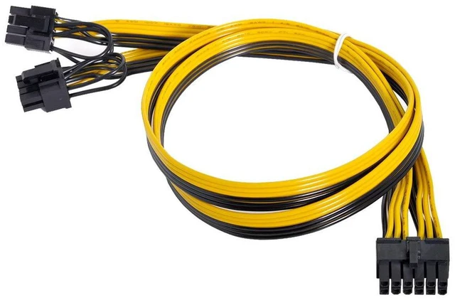 Alt view image 3 of 6 - xiwai Modular Power Supply ATX 12Pin to Dual 8Pin & 6Pin Splitter Cable for GPU Graphics Card 3080 3090 AX850 AX750 AX650