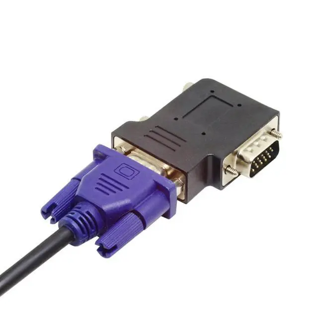 Alt view image 4 of 7 - VGA Connectors,VGA SVGA D-Sub HDB15Pin Male to Female 90 Degree Left Angled Gender Changer Video Graphics Array Connector Adapter for Monitor/Projector/Graphics
