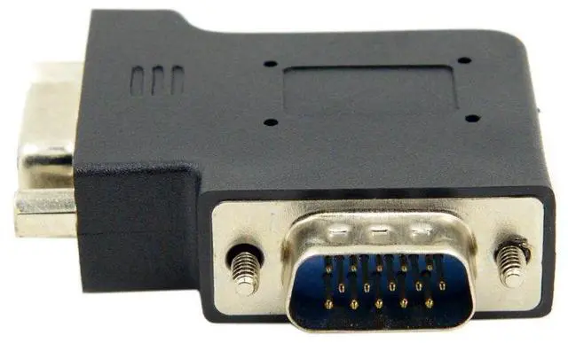 Alt view image 7 of 7 - chenyang Vertical Flat Left Angled 90 Degree VGA SVGA Male to Female Extension Adapter Black