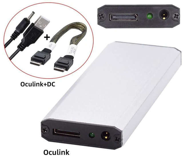 Alt view image 6 of 7 - xiwai Oculink SFF-8612 SFF-8611 to M.2 M-Key NGFF to NVME PCIe SSD 2280 Portable SSD Enclosure Adapter for Mainboard PCI-E SSD