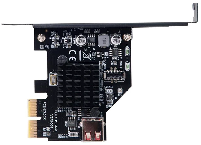 Alt view image 4 of 7 - xiwai USB 3.1 Front Panel Socket USB 2.0 to PCI-E Express Adapter Card for Motherboard Black
