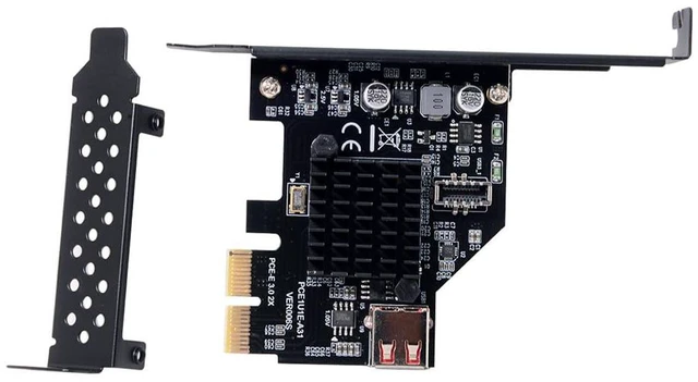 Alt view image 5 of 7 - xiwai USB 3.1 Front Panel Socket USB 2.0 to PCI-E Express Adapter Card for Motherboard Black