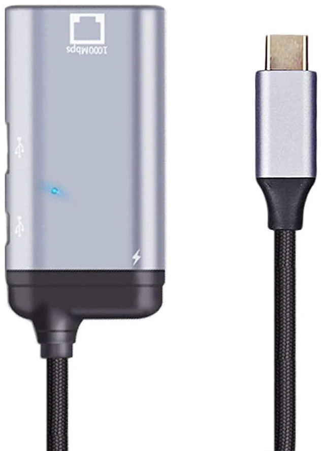 Alt view image 5 of 7 - xiwai USB-C Type-C USB3.1 to 1000Mbps Gigabit Ethernet Network LAN Adapter with Female PD Power Port