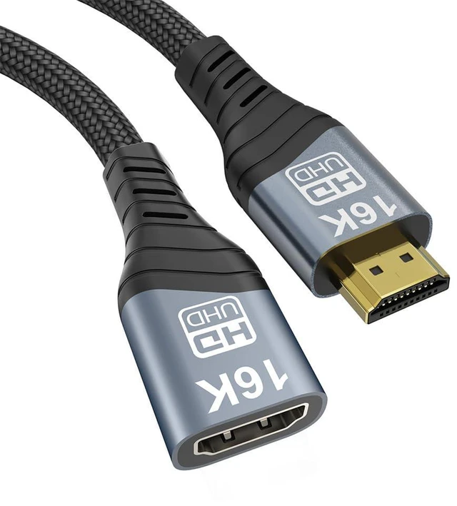 Main image of xiwai HDMI 2.2 Version Type-A Male to HDMI Female Extension HDTV Cable 1M 16K 8K UHD High Speed 96Gbps for HDTV Desktop Laptop Monitor