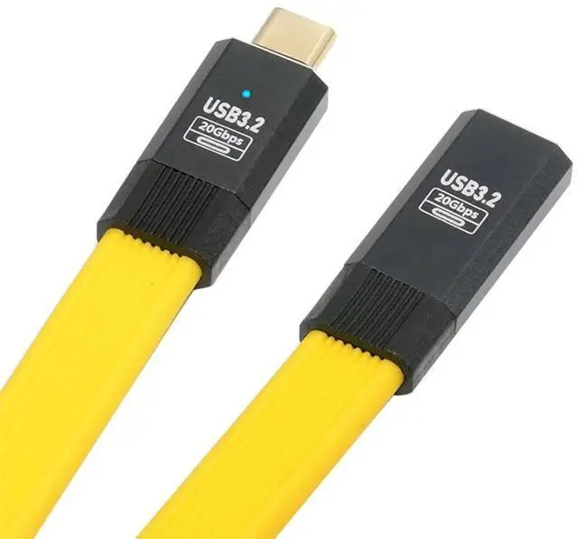 Main image of xiwai 20gbps USB4 Cable Short Flat Slim FPC USB4.0 Type-C Male to Female Extension Cord with 100W and 8K 5K Compatible with Thunderbolt3/4 0.8M