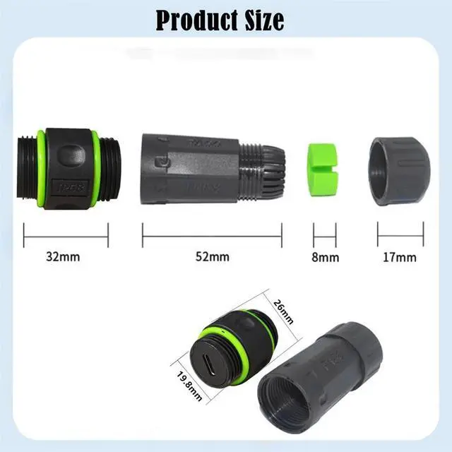 Alt view image 5 of 7 - IP68 Waterproof M20 Locking Type-C 10Gbps USB3.1 Female to USB-C Female Extension Adapter Coupler