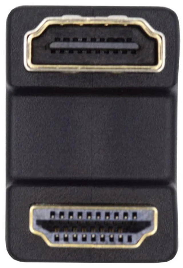 Alt view image 2 of 7 - xiwai 4K Standard HDMI 1.4 Converter, Port Savers Up 360 Degree Opposite U Shape Back Angled Male Type-A to HDMI Female Extension Adapter
