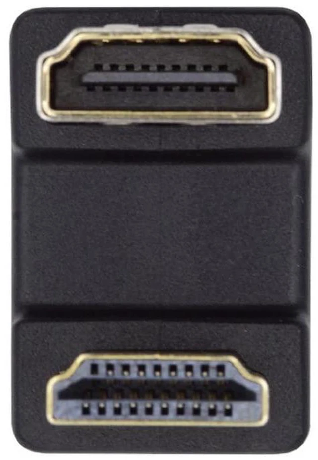 Alt view image 2 of 7 - xiwai 4K Standard HDMI 1.4 Male Type-A to HDMI Female Converter, Port Savers Down 360 Degree Opposite U Shape Back Angled Extension Adapter