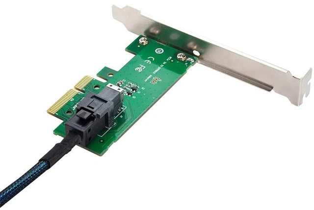 Alt view image 7 of 7 - xiwai PCI-E 3.0 4.0 to SFF-8643 Card Adapter and U.2 U2 SFF-8639 NVME PCIe SSD Cable for Mainboard SSD