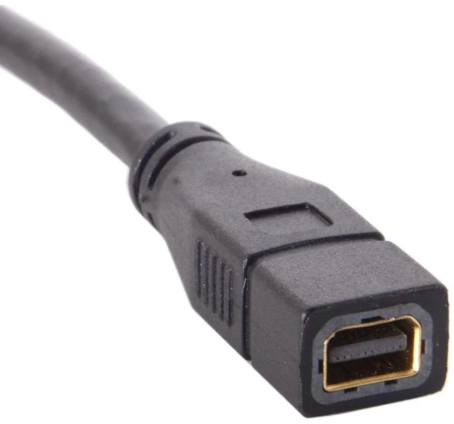 Alt view image 7 of 7 - JSER Left Angled DP DisplayPort 90 Degree to Mini DP DisplayPort Female Cable for Displays Monitors
