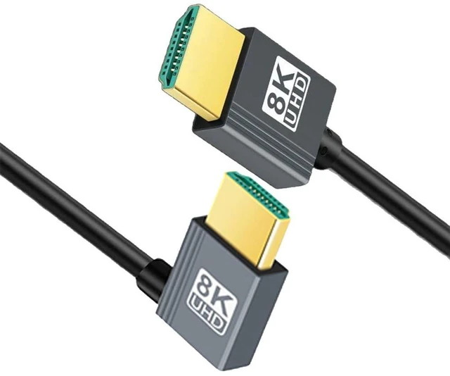 Main image of xiwai Left Angled HDMI 8K to HDMI 2.1 Ultra Soft High Flex HDTV Cable 100cm Type-A Male to Male Hyper Super Flexible Cord 90 Degree High Speed for Computer HDTV