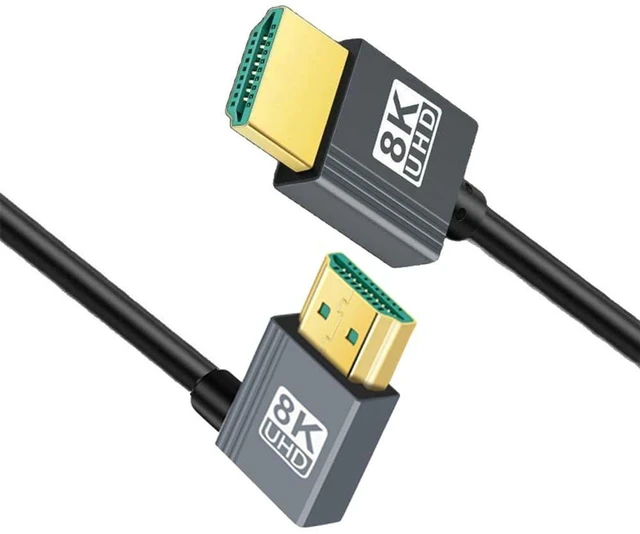 Main image of xiwai Right Angled HDMI 8K to HDMI 2.1 Ultra Soft High Flex HDTV Cable 200cm Type-A Male to Male Hyper Super Flexible Cord 90 Degree High Speed for Computer HDTV
