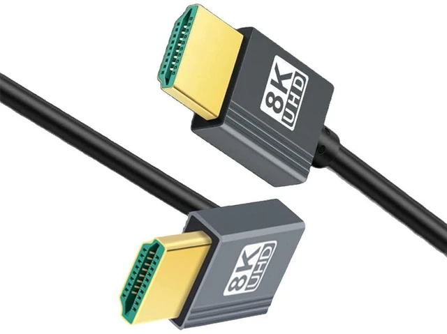 Main image of xiwai Down Angled HDMI 8K to HDMI 2.1 Ultra Soft High Flex HDTV Cable 100cm Type-A Male to Male Hyper Super Flexible Cord 90 Degree High Speed for Computer HDTV