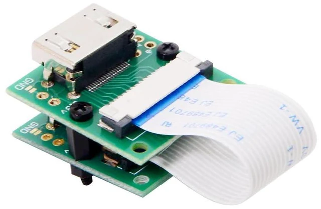 Alt view image 3 of 7 - xiwai Raspberry PI Camera Module to HDMI Type A Male fit for PES001 HDTV FPC Flat Cable 5cm