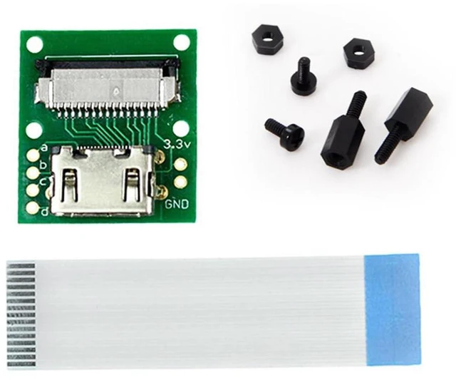 Alt view image 7 of 7 - xiwai Raspberry PI Camera Module to HDMI Type A Male fit for PES001 HDTV FPC Flat Cable 5cm