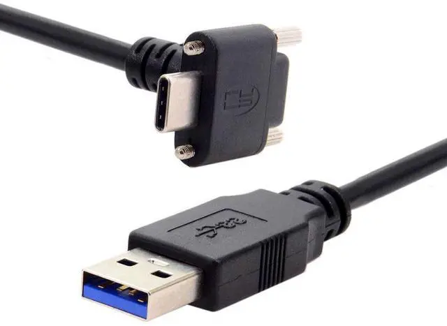 Alt view image 5 of 7 - Fit for Quest Link VR USB 3.1 Type-C Dual Screw Locking to Standard USB3.0 Data Cable (500cm)