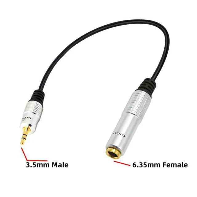 Alt view image 6 of 7 - JSER Audio Aux 6.35mm 1/4" Female to 3.5mm 1/8" Male Stereo Headphone Plug Adapter Converter Cable 20cm