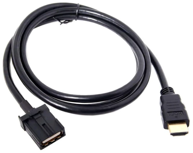 Alt view image 5 of 7 - xiwai High Speed HDMI 1.4 Type E Male to Type A Male Video Audio Cable Automotive Grade for Hyundai H1 Car 5ft