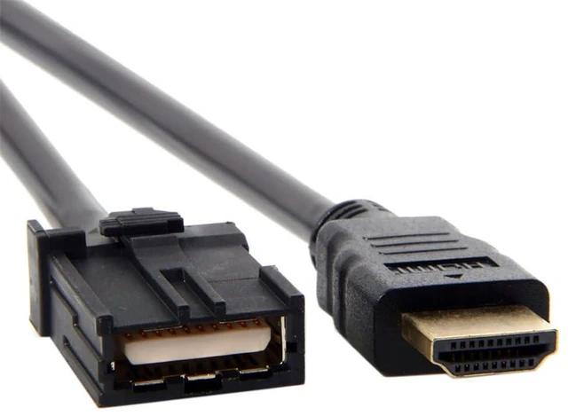 Alt view image 7 of 7 - xiwai High Speed HDMI 1.4 Type E Male to Type A Male Video Audio Cable Automotive Grade for Hyundai H1 Car 5ft