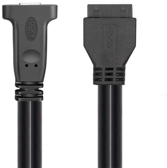 Alt view image 4 of 7 - xiwai Type-C Female Cable Single Port USB 3.1 Type C USB-C Female to USB 3.0 Motherboard 19pin Header Cable