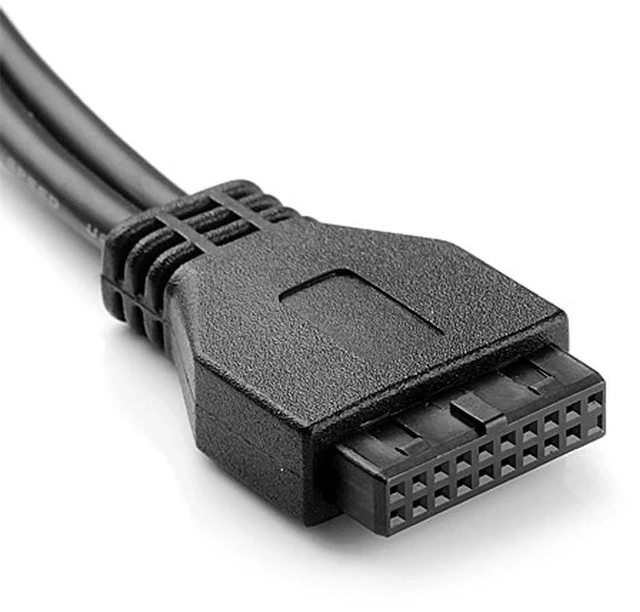 Alt view image 7 of 7 - xiwai Type-C Female Cable Single Port USB 3.1 Type C USB-C Female to USB 3.0 Motherboard 19pin Header Cable