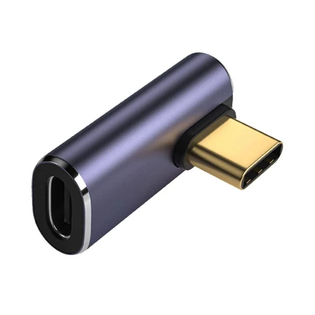 Alt view image 2 of 7 - xiwai USB4 Type C Male to Female Low Profile Right Angled 100W Power Data 8K Video Adapter 40Gbps for Laptop Phone