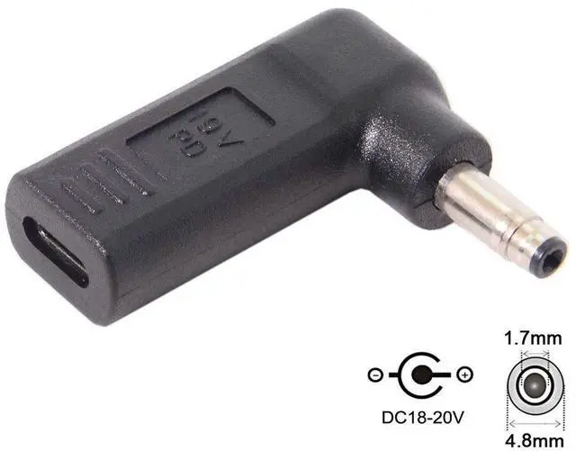 Alt view image 3 of 7 - JSER USB 3.1 Type C USB-C to PD Emulator Trigger 90 Degree Angled Adapter (4.8x1.7mm Blue)