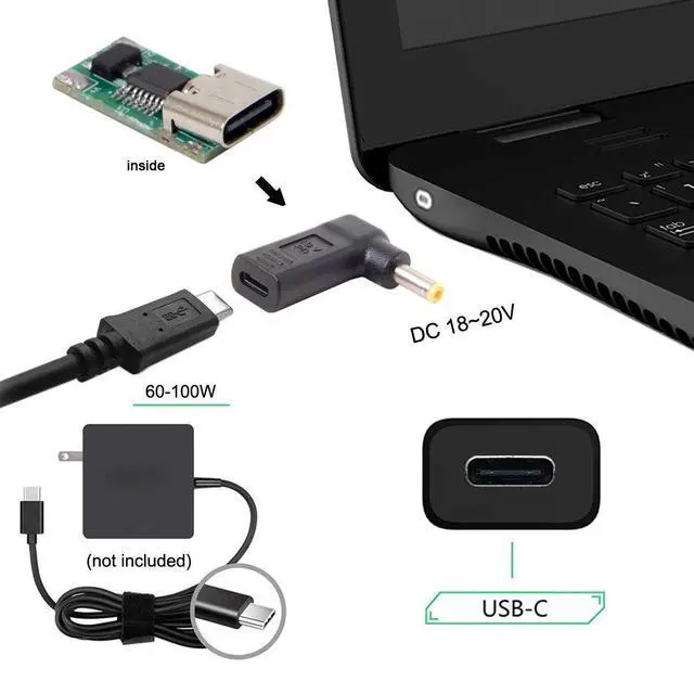 Alt view image 2 of 7 - JSER USB 3.1 Type C USB-C to PD Emulator Trigger 90 Degree Angled Adapter (5.0x1.0mm)