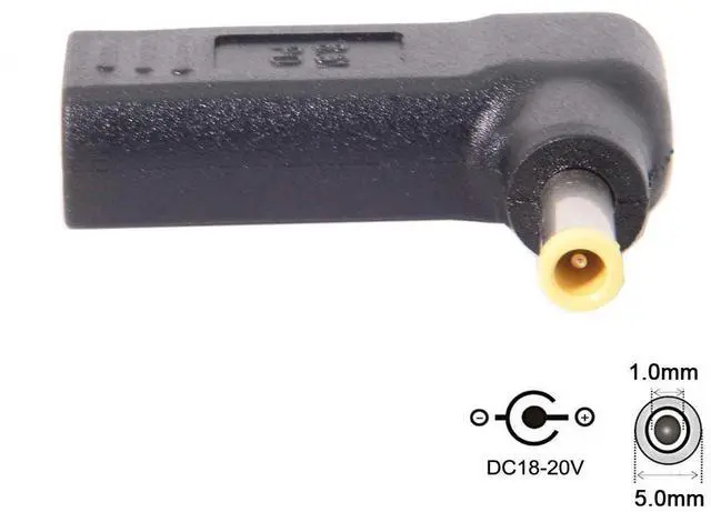Alt view image 4 of 7 - JSER USB 3.1 Type C USB-C to PD Emulator Trigger 90 Degree Angled Adapter (5.0x1.0mm)