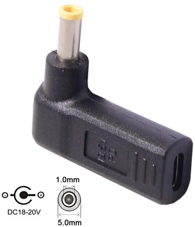 Alt view image 6 of 7 - JSER USB 3.1 Type C USB-C to PD Emulator Trigger 90 Degree Angled Adapter (5.0x1.0mm)