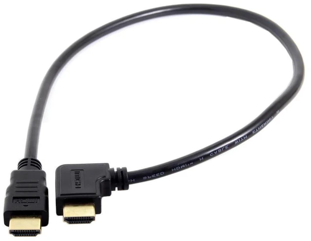 Alt view image 2 of 7 - JSER 90 Degree Left Angled Type HDMI 1.4 Male to HDMI Male Cable Support 3D & Ethernet 50cm (Left Angle)