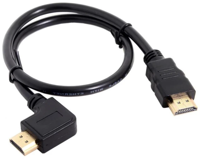 Alt view image 4 of 7 - JSER 90 Degree Left Angled Type HDMI 1.4 Male to HDMI Male Cable Support 3D & Ethernet 50cm (Left Angle)