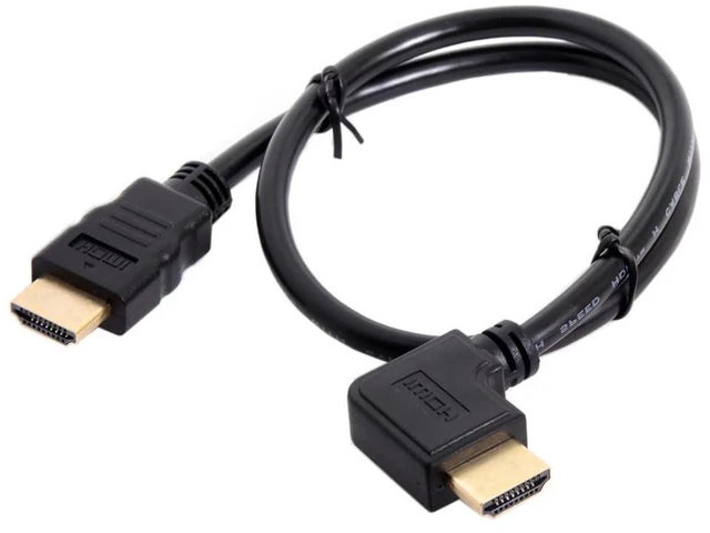 Alt view image 3 of 7 - JSER 90 Degree Left Angled Type HDMI 1.4 Male to HDMI Male Cable Support 3D & Ethernet 50cm (Left Angle)