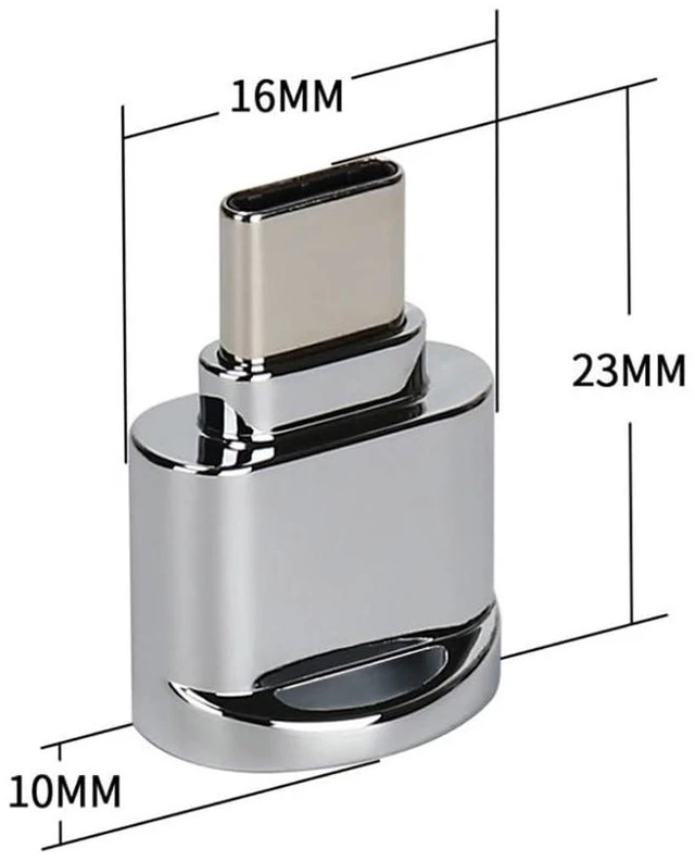 Alt view image 5 of 7 - xiwai 2pcs USB-C USB 2.0 Type C to TF Card Reader Micro SD SDXC Adapter for MacBook Cell Phone