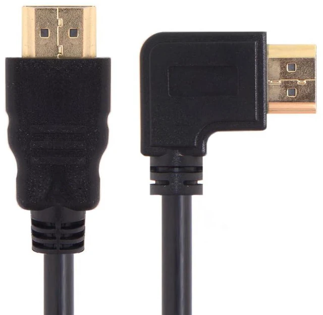 Alt view image 6 of 7 - JSER 90 Degree Left Angled Type HDMI 1.4 Male to HDMI Male Cable Support 3D & Ethernet 50cm (Left Angle)