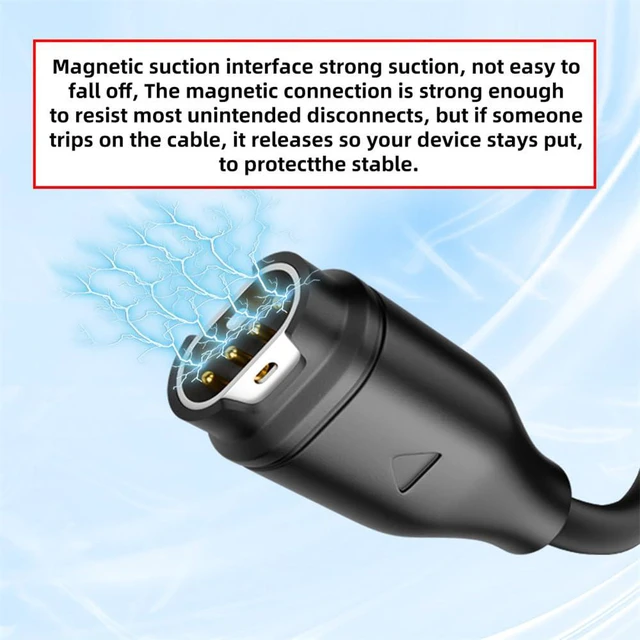 Alt view image 5 of 7 - xiwai 2-Pack USB Type-C & Type-A to Smart Watch Earphone 2Pin 4Pin Magnetic Charging Cable Combo Compatible with Garmin Shokz