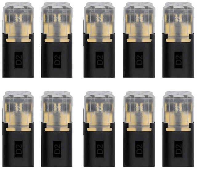 Main image of Xiwai 10pcs/lot Double Wire Plug Connector D2 Solderless Pluggable with Locking Buckle Quick Connect Terminal Compatible with Led Light Strip 2Pin 18-22AWG Connectors