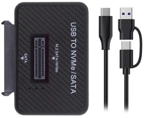Main image of Xiwai Type-C USB 3.0 USB-C to Dual NVME Enclosure M-Key M.2 NGFF & SATA 2.5 Inch SSD Docking Vertical External PCBA Case