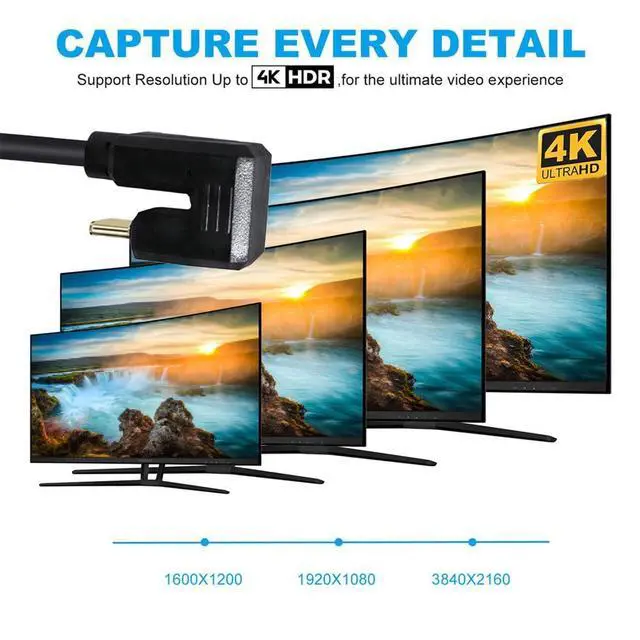 Alt view image 4 of 7 - 10Gbps USB 3.1 Type-C Male to Single Locking Thumbscrew U Shape Opposite Back Angled USB-C Data 4K Cable Panel Mount Type 1M