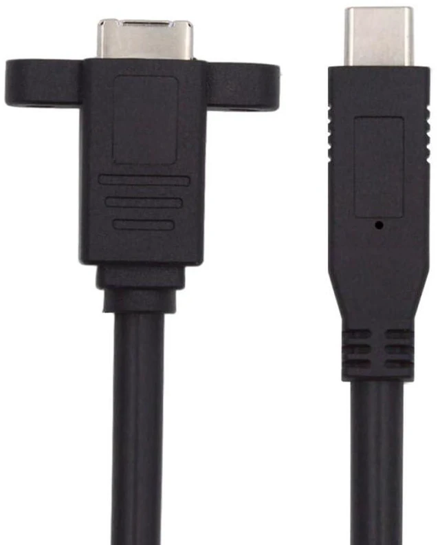 Main image of xiwai USB 3.0 Type-B Female to USB3.0 Type-C Male Cable Extension 0.9FT with Panel Mount for Disk SSD Camera 5Gbps Data 30cm