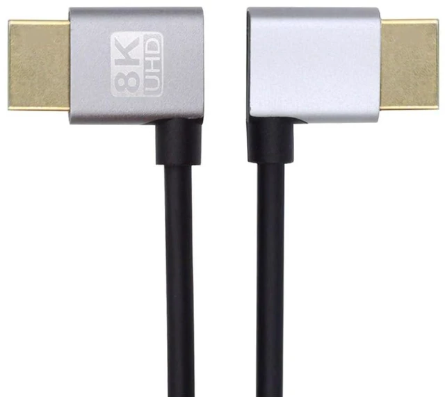 Main image of xiwai HDMI 2.1 Type-A Ultra Thin HDTV Cable 8K 4K Hyper Super Flexible Slim Cord Left Angled to Right Angled 90 Degree for HDTV Computer 1.64ft/0.5m