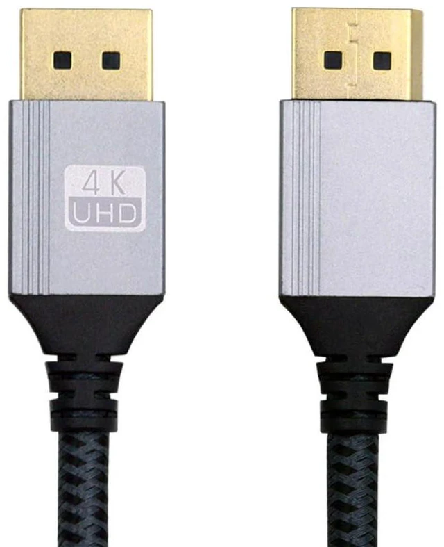 Main image of xiwai DP to DP Cable 4K 60hz DisplayPort Cable Silver Sleeve Ultra-HD UHD for Desktop Laptop Monitor Graphics Card, 1m