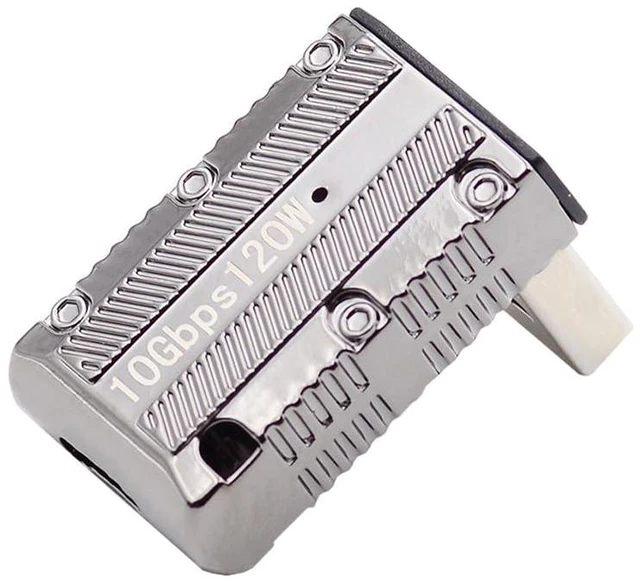 Main image of xiwai USB 3.1 Type C Female to USB 3.0 A Male Adapter 10Gbps Mecha Cyberpunk Styles USB-C 90 Degree Low Profile Type Down Angled 120W Power Data Converter Alloy Shell for Phone Laptop