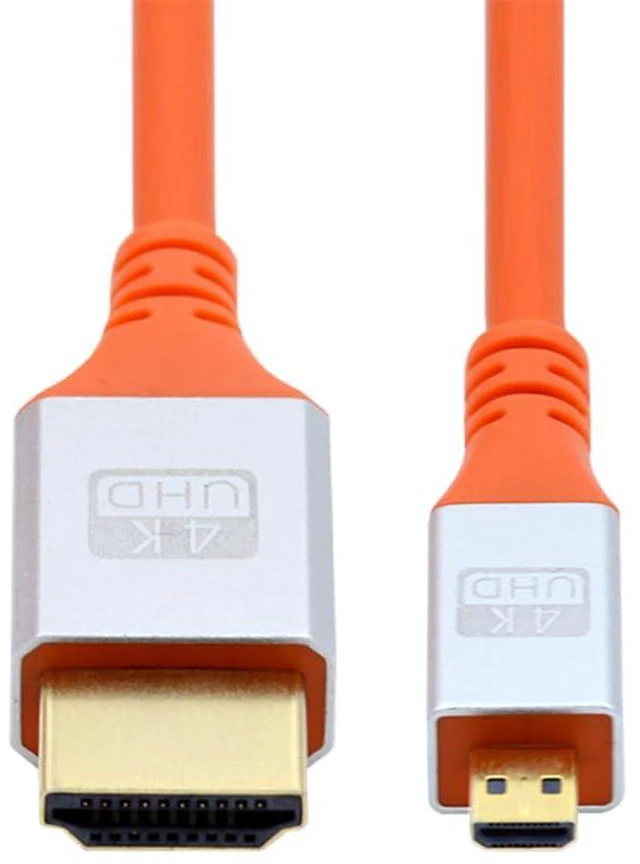 Main image of xiwai Micro HDMI 4K to HDMI Hyper Super Flexible Cord HDTV Cable Ultra Soft High Flex High Speed Type-A Male to Male for Computer 2m