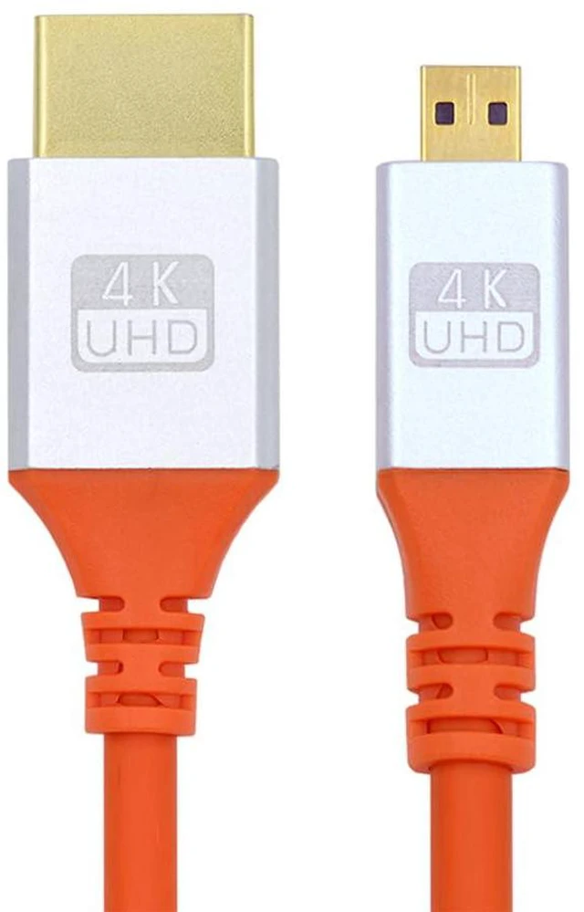 Main image of xiwai Micro HDMI 4K to HDMI Hyper Super Flexible Cord HDTV Cable Ultra Soft High Flex High Speed Type-A Male to Male for Computer 1m